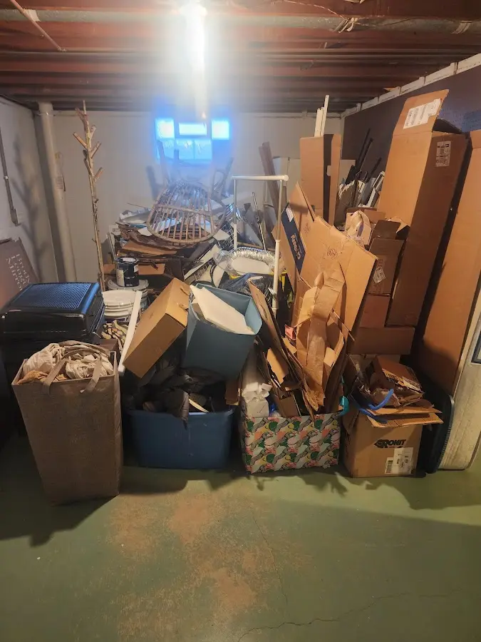 Roll-off dumpster container at job site for 15 Yard Dumpster Rental in Seabrook